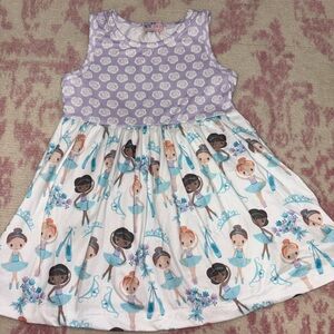 Pete & Lucy Purple & White Ballerina Twirl Dress Toddler Girl 18m